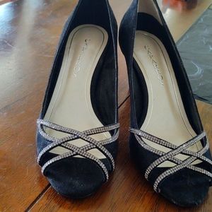 Open toe high heels shoes